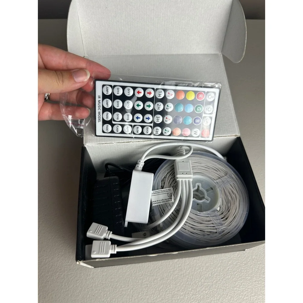 RGB LED Strip Light‎ 5050 Flexible Color Changing Ribbon Kit with Remote 24W